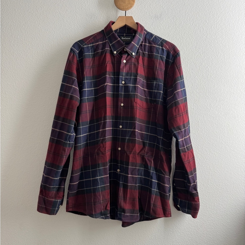 Barbour Plaid Flannel Button Down Shirt